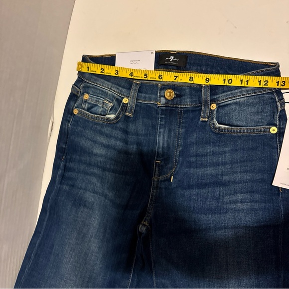 7 For All Mankind Women’s Dojo Original Trouser Flare Jean Blue Size 25 NWT - Picture 9 of 12